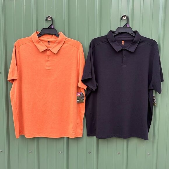 Men’s Trail Outdoor Merino Wool Blend Polo Shirt 2-Pack Size XXL - Picture 1 of 12